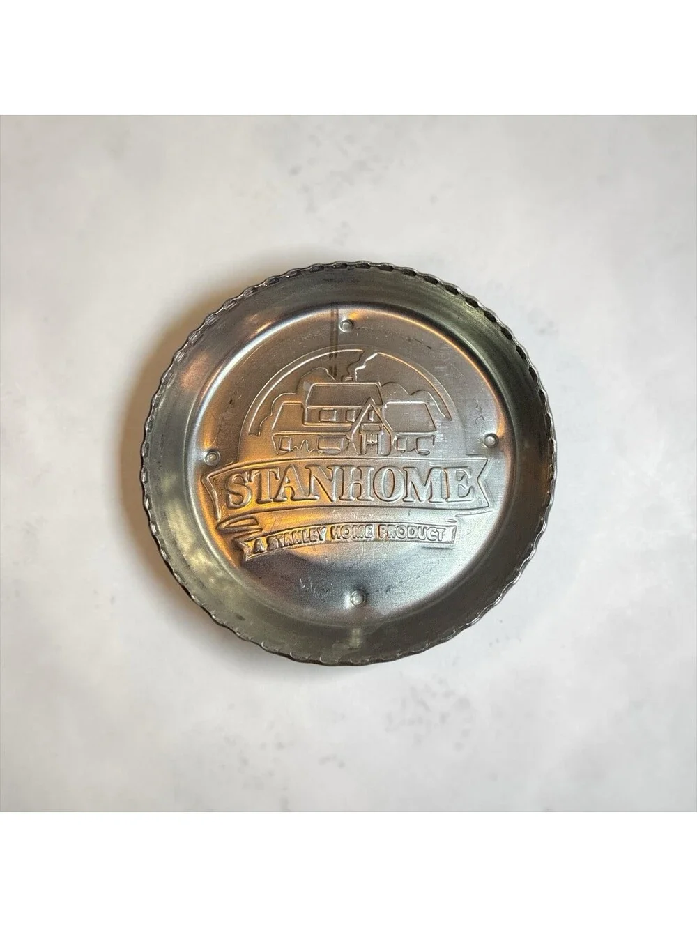 Coaster Vintage Stanhome Hammered Aluminum Coasters - Ashtray Barware Set of 6